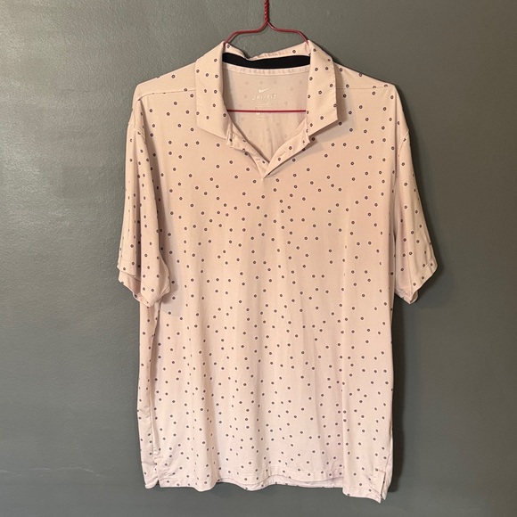 Nike Other - Nike Light Pink Men’s Polo Shirt with Dot Print